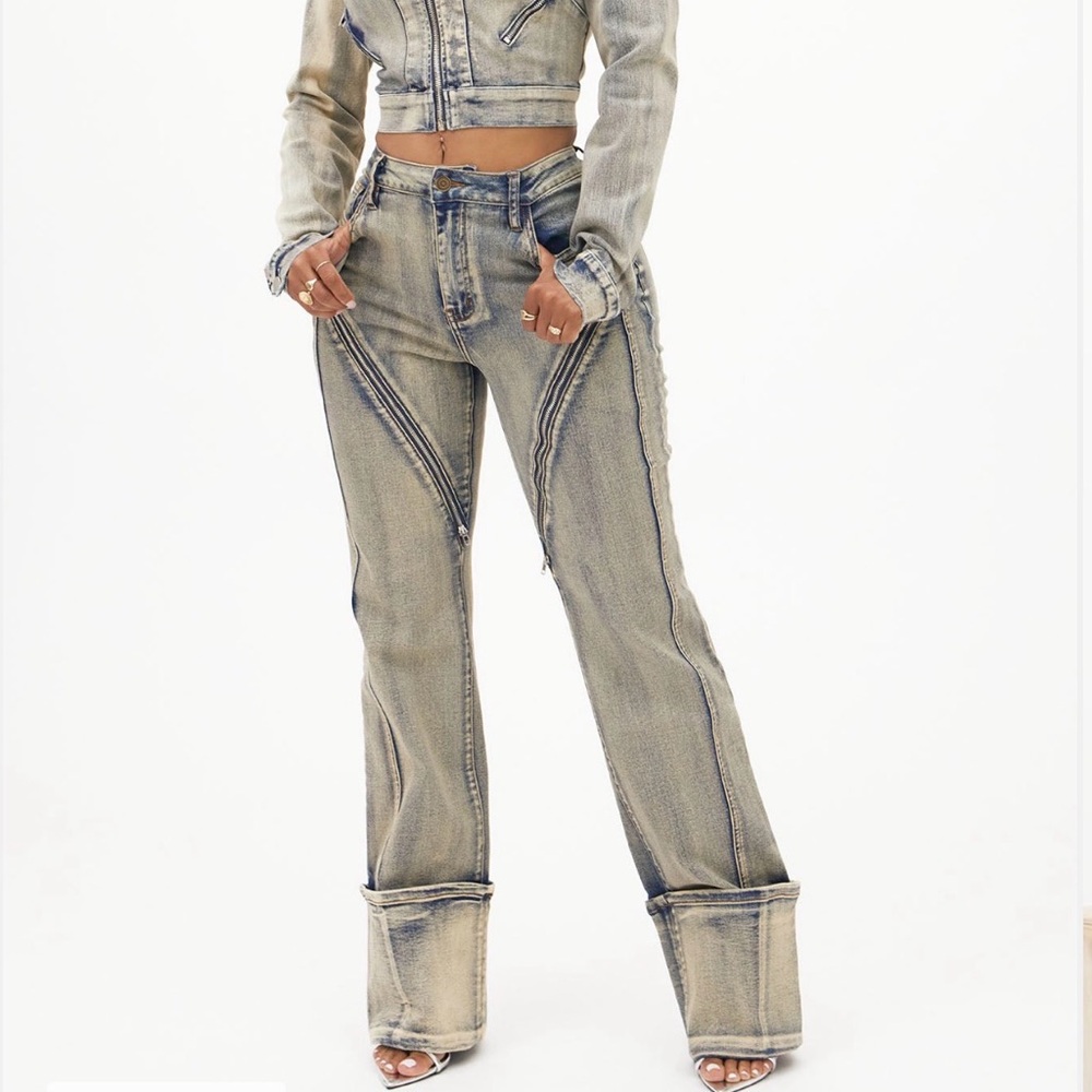 Locking In Stretch Straight Leg Jeans - Vintage Wash -